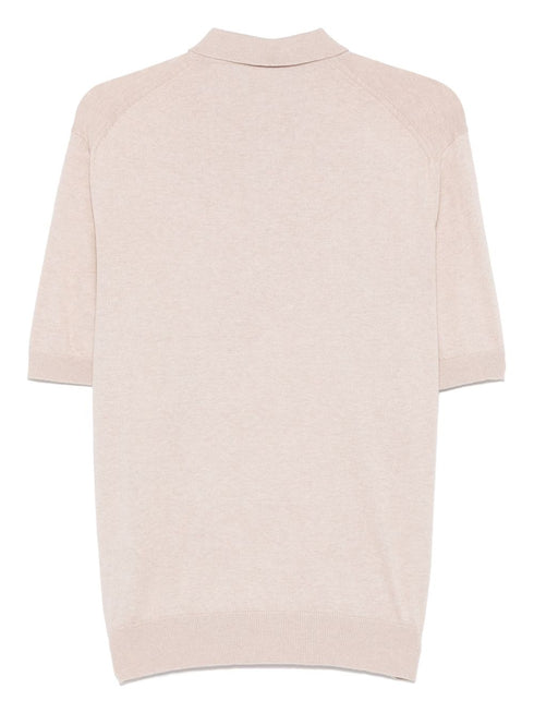 mélange-effect polo shirt